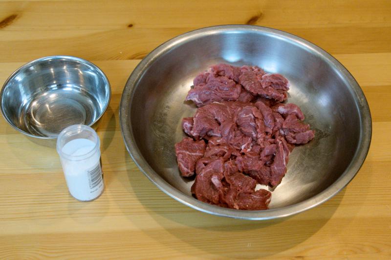 marinate the beef with acidic ingredients to tenderize it