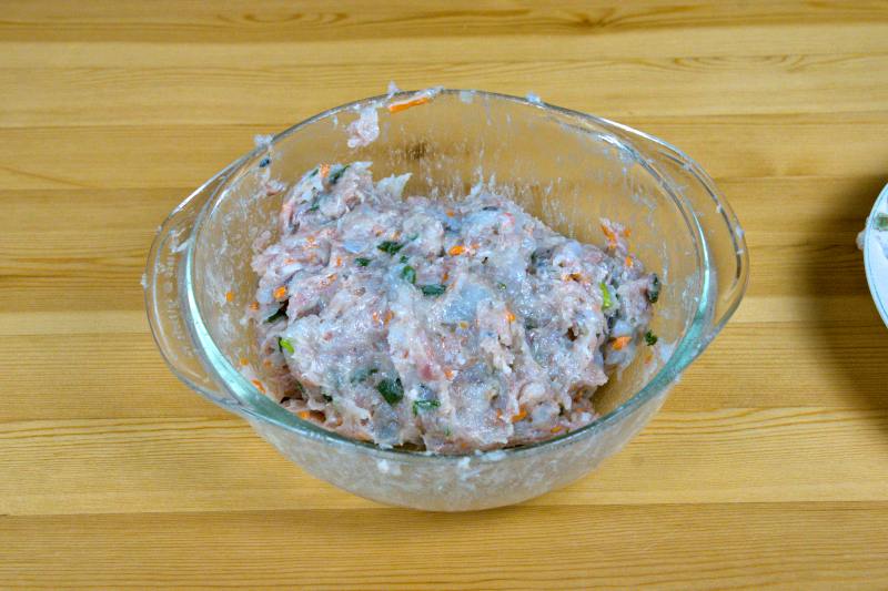 Shrimp filling is ready