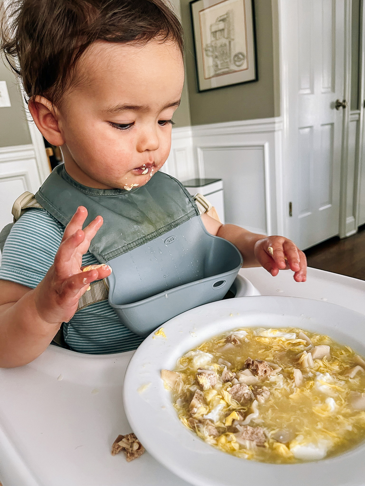 Wonton egg drop soup