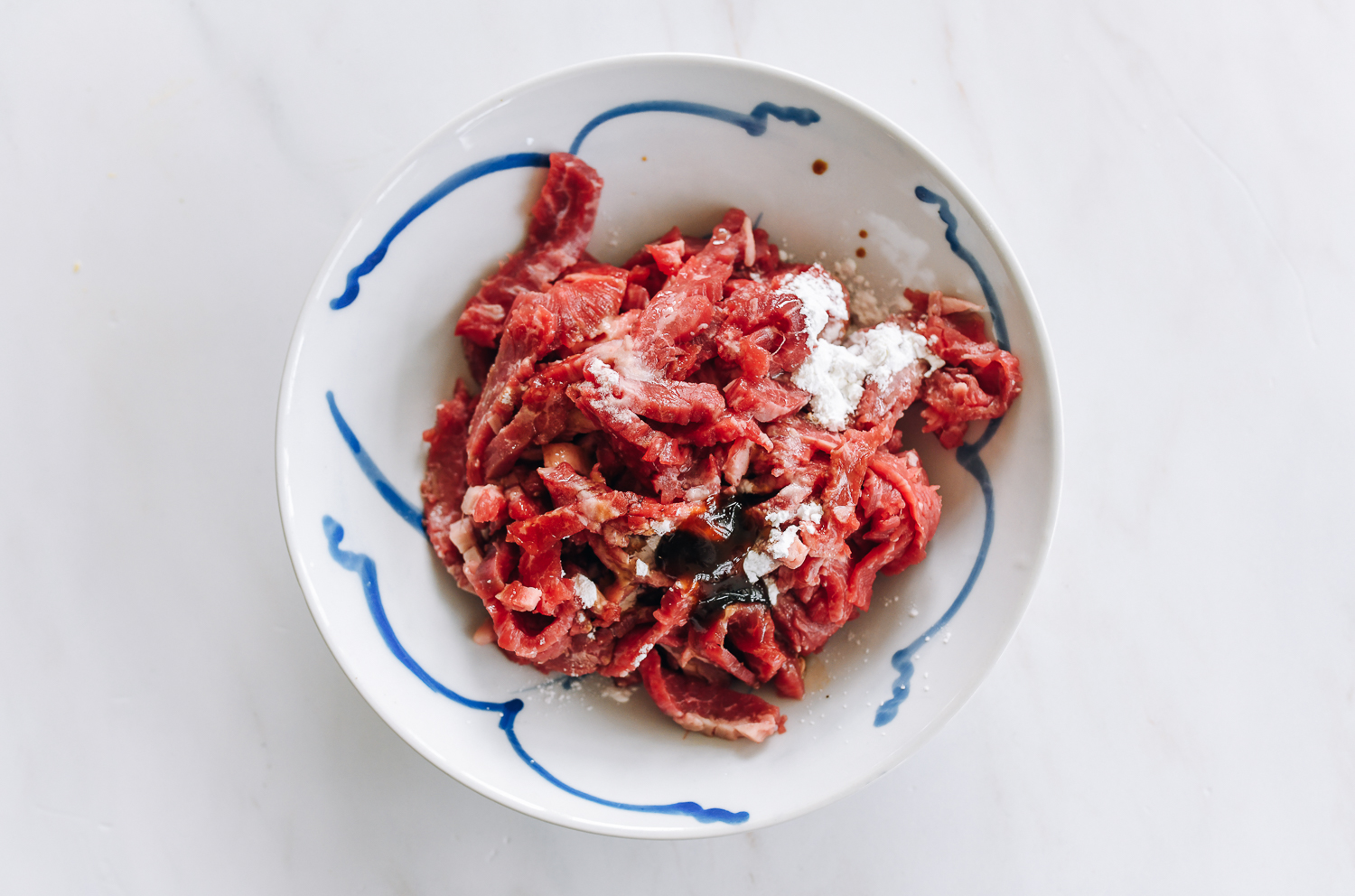 beef with marinade ingredients