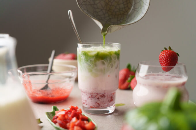 Strawberry Matcha Latte