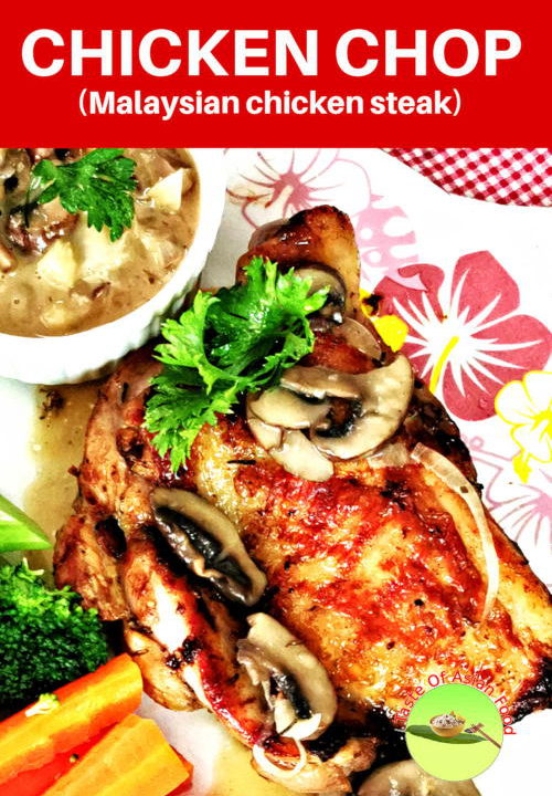 The chicken chop is the Malaysian homegrown western dish. It is partially western because it is either cooked like steak on the grill or deep-fried like KFC chicken. It is also served with a cream sauce. It is also called chicken sterak.