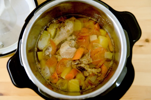 The soup is ready to be served