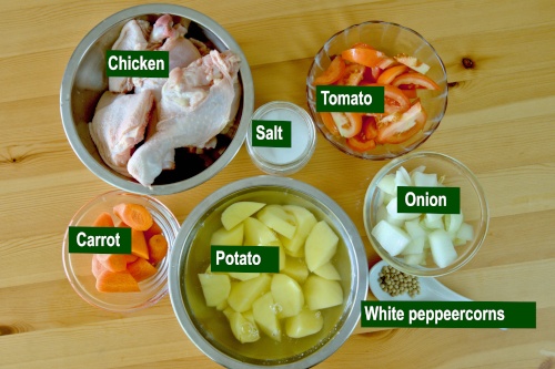 Ingredients required for the ABC soup