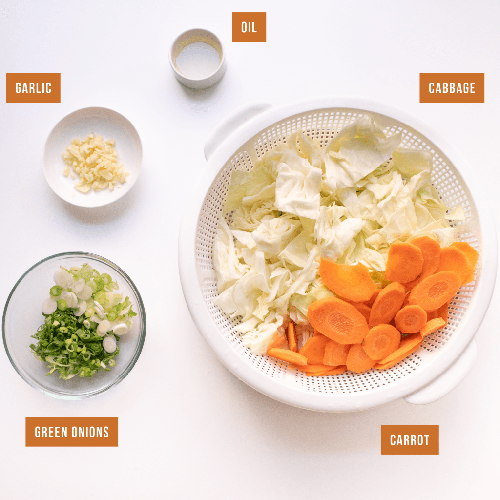 Beef Cabbage & Carrot Stir Fry Ingredient List