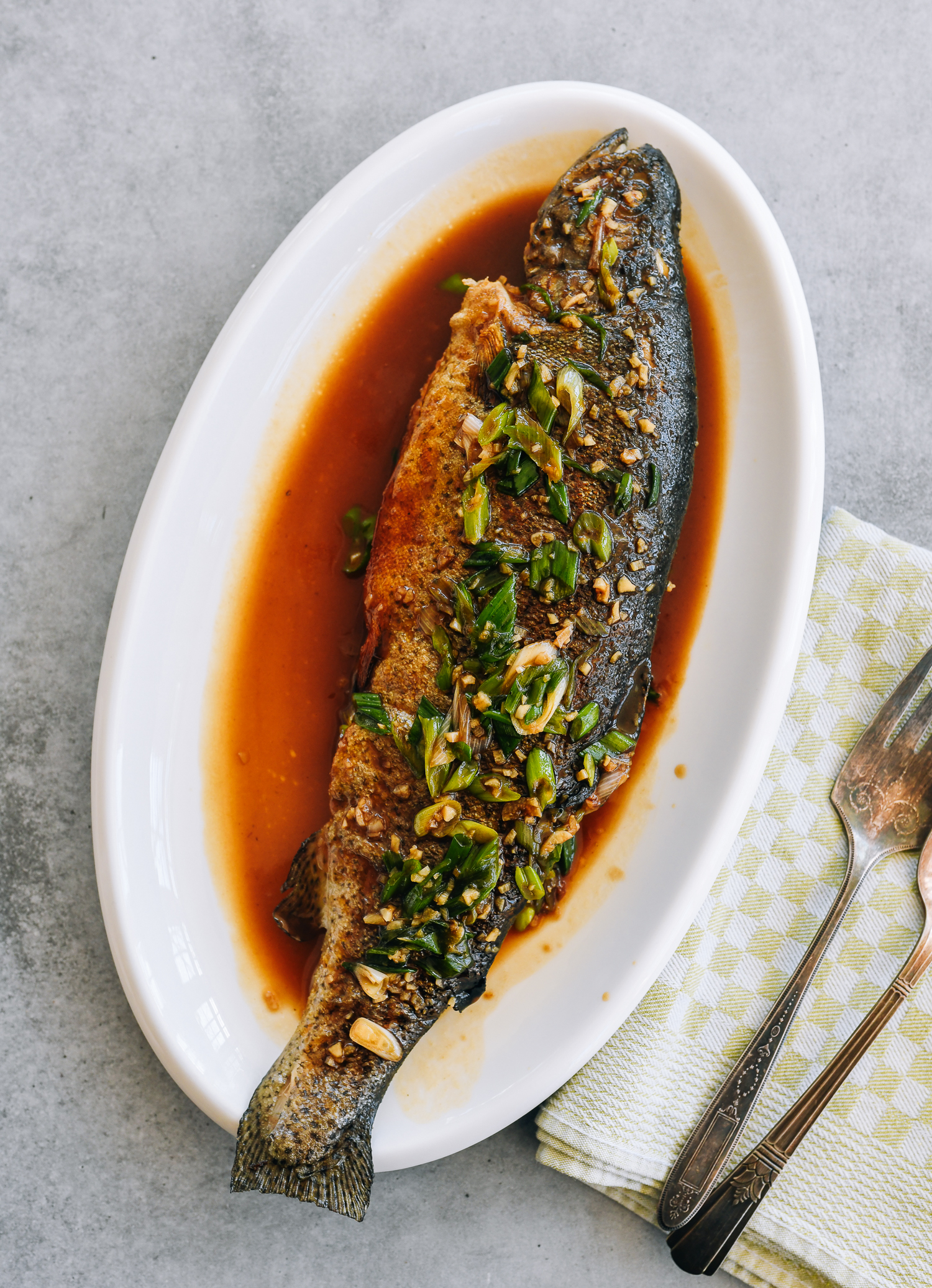 Delicious Garlic Soy Butter Trout Recipe