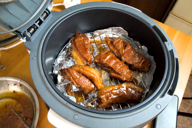 Air fryer Char Siu at 200°C/390°F.